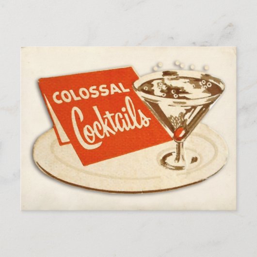 Vintage Postkarte - Kolossale Cocktails (Vorderseite)