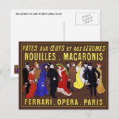 Vintage Postkarte: Leonetto Cappiello - Pâtes aux  Postkarte (Vorne/Hinten)