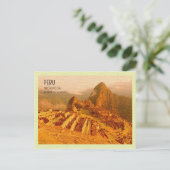 Vintage Postkarte Machu Picchu Peru (Stehend Vorderseite)