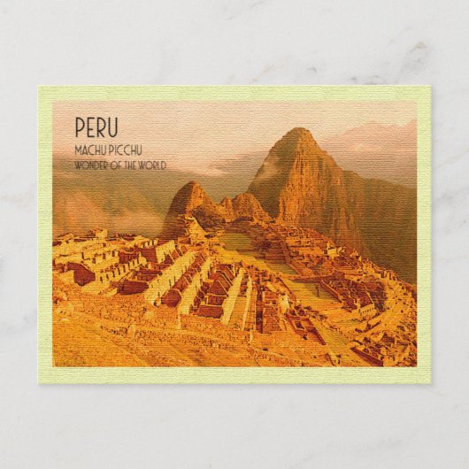 Vintage Postkarte Machu Picchu Peru (Vorderseite)