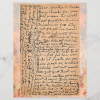 Vintage Postkarte mit alter Schrift