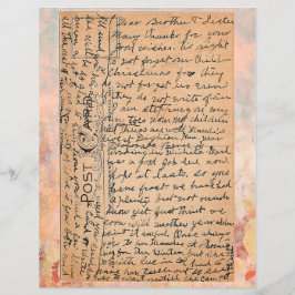 Vintage Postkarte mit alter Schrift