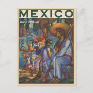 Vintage Postkarte mit mexikanischem Poster drucken