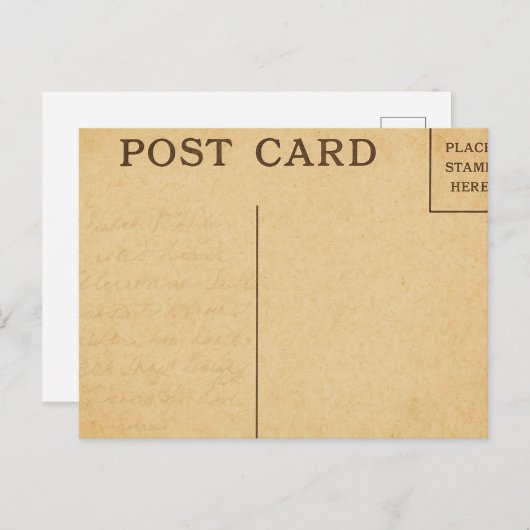 Vintage Postkarte mit subtiler Ghostwriting (Vorne/Hinten)