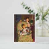 Vintage Postkarte mit Sweet Sleeping Baby (Stehend Vorderseite)