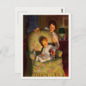 Vintage Postkarte mit Sweet Sleeping Baby (Vorne/Hinten)