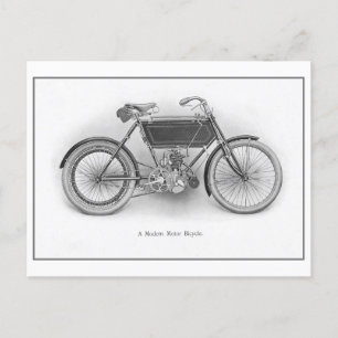 Vintage-Postkarte "Modern Motor Bicycle" Postkarte