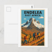 Vintage Postkarte - Mount Kenya - Ostafrika (Vorne/Hinten)