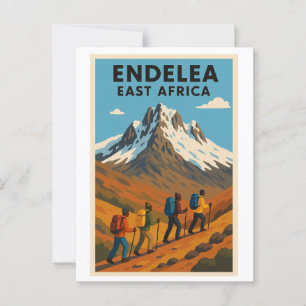 Vintage Postkarte - Mount Kenya - Ostafrika