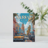 Vintage Postkarte Nassau Bahamas - Klassisches Tro (Stehend Vorderseite)