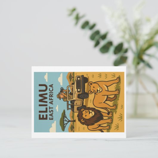 Vintage Postkarte - Ostafrika (Stehend Vorderseite)