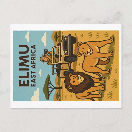 Vintage Postkarte - Ostafrika (Vorderseite)