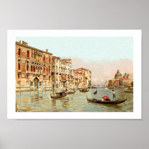 Vintage Postkarte Palazzo Franchetti Venezia Poster