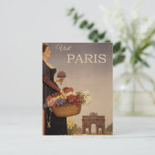 Vintage Postkarte Paris (Stehend Vorderseite)