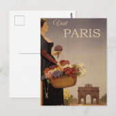 Vintage Postkarte Paris (Vorne/Hinten)