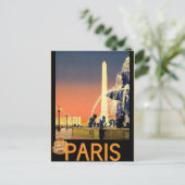 Vintage Postkarte Paris (Stehend Vorderseite)