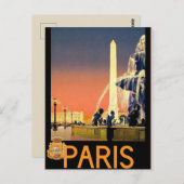 Vintage Postkarte Paris (Vorne/Hinten)