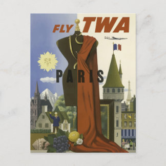 Vintage Postkarte Paris