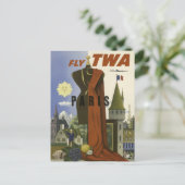 Vintage Postkarte Paris (Stehend Vorderseite)