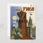 Vintage Postkarte Paris (Vorne/Hinten)