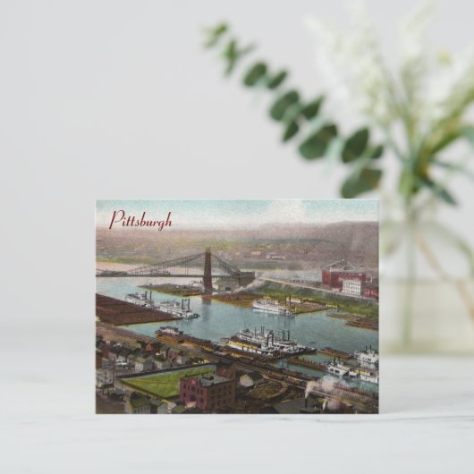 Vintage Postkarte Pittsburgh 1800 (Stehend Vorderseite)
