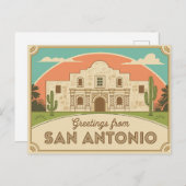 Vintage Postkarte San Antonio | Grüße aus (Vorne/Hinten)