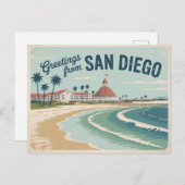 Vintage Postkarte San Diego | Grüße aus (Vorne/Hinten)