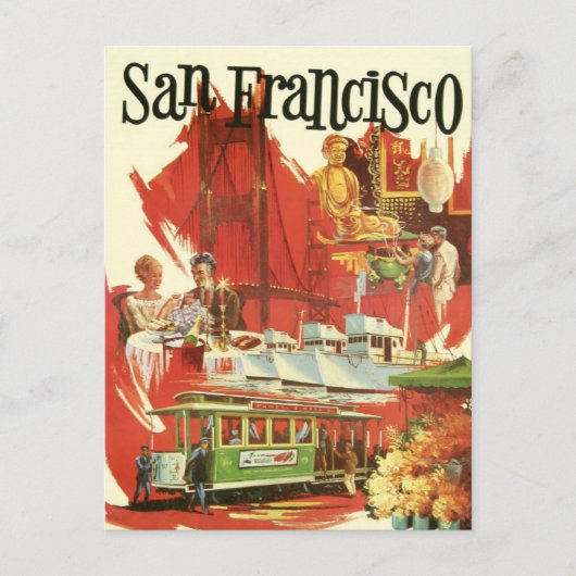 Vintage Postkarte San Francisco (Vorderseite)