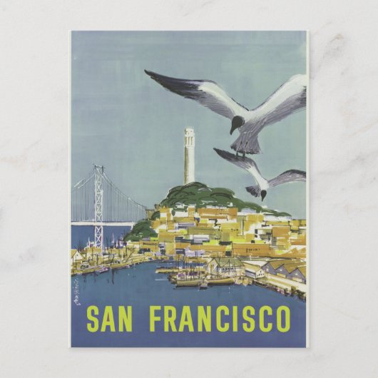 Vintage Postkarte San Francisco (Vorderseite)