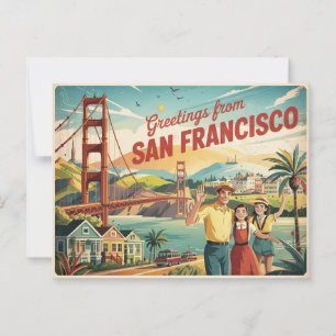 Vintage Postkarte San Francisco Grüße aus