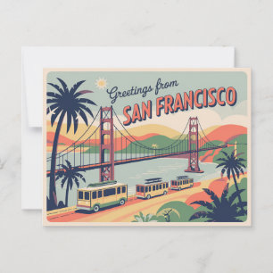 Vintage Postkarte San Francisco   Grüße aus