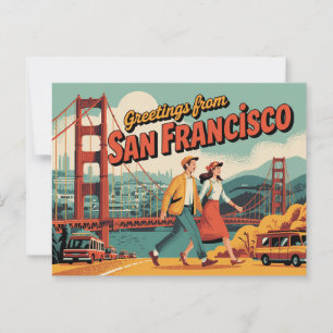 Vintage Postkarte San Francisco   Grüße aus
