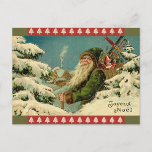 Vintage Postkarte Santa French