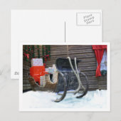 Vintage Postkarte Santa Sleigh (Vorne/Hinten)