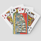 Vintage Postkarte Savannah Beach 2 Spielkarten (Rückseite)