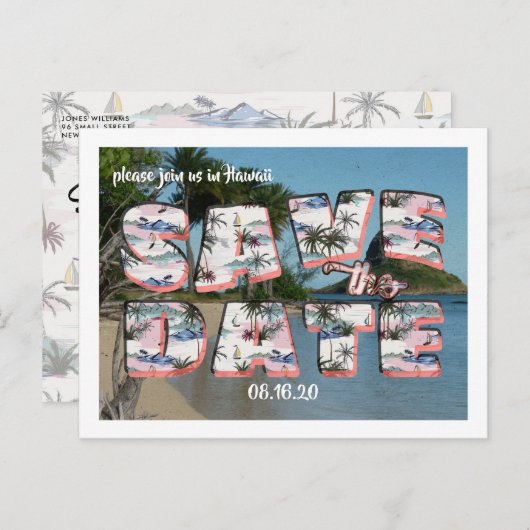 Vintage Postkarte | Save The Date (Vorne/Hinten)