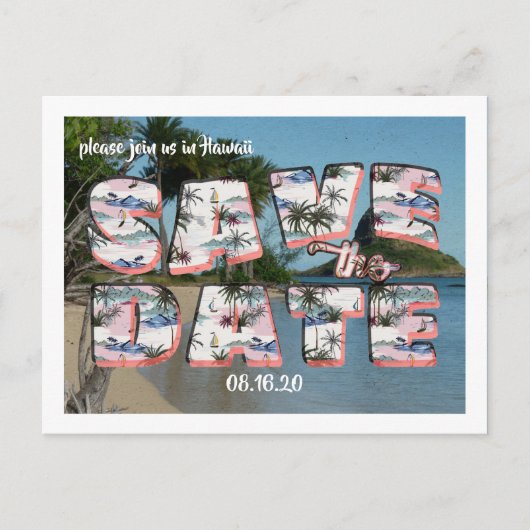 Vintage Postkarte | Save The Date (Vorderseite)