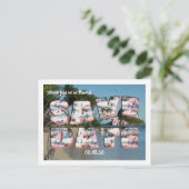 Vintage Postkarte | Save The Date (Stehend Vorderseite)