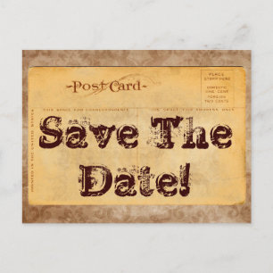 Vintage Postkarte Save the Date! Einladung
