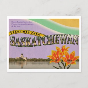 Vintage Postkarte (Special of Saskatchewan Day)