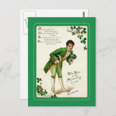 Vintage Postkarte St Patrick's Day (Vorne/Hinten)