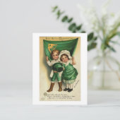 Vintage Postkarte St Patrick's Day (Stehend Vorderseite)