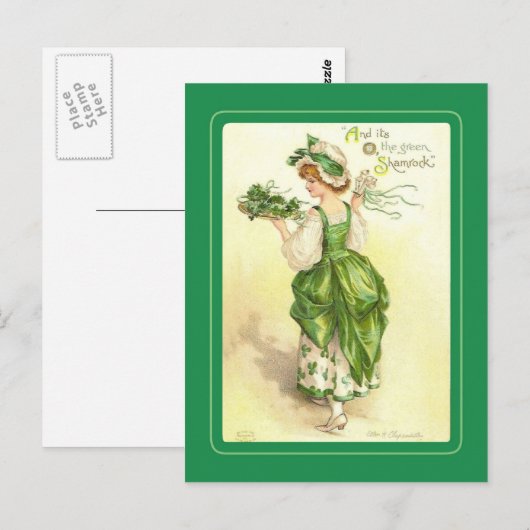 Vintage Postkarte St Patrick's Day (Vorne/Hinten)