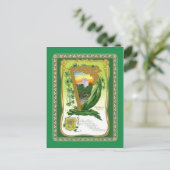 Vintage Postkarte St Patrick's Day (Stehend Vorderseite)