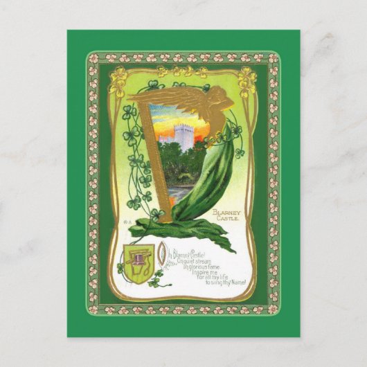 Vintage Postkarte St Patrick's Day (Vorderseite)