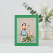 Vintage Postkarte St Patrick's Day (Stehend Vorderseite)