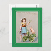 Vintage Postkarte St Patrick's Day (Vorne/Hinten)