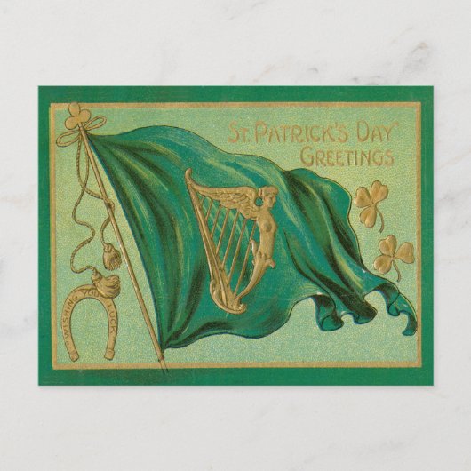Vintage Postkarte St. Patrick's Day (Vorderseite)