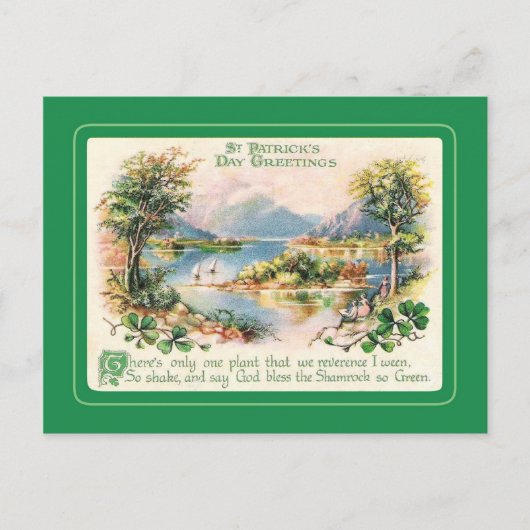 Vintage Postkarte St Patrick's Day (Vorderseite)