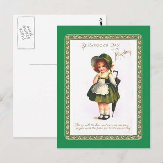 Vintage Postkarte St Patrick's Day (Vorne/Hinten)